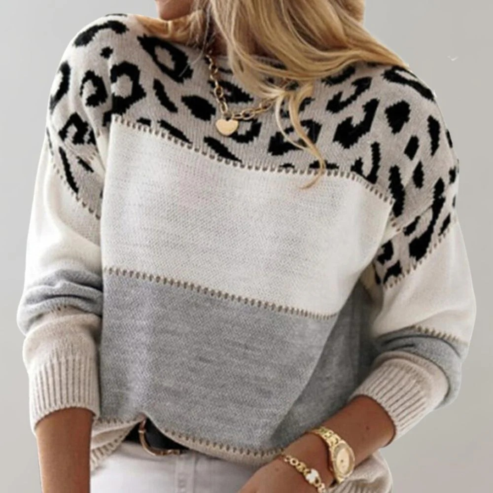CASA NUA™║Elegante maglione leopardato