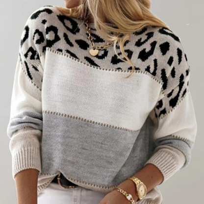 CASA NUA™║Elegante maglione leopardato