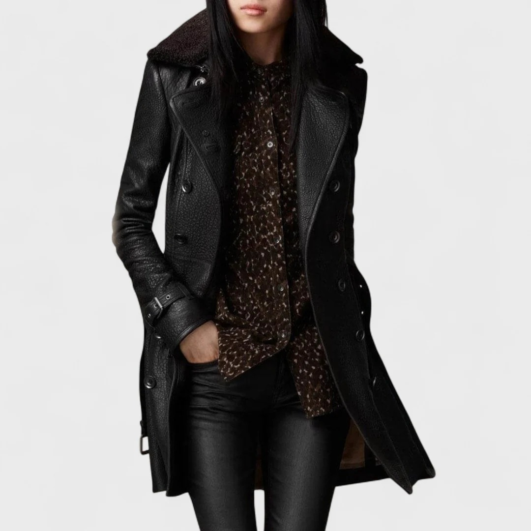 VELENOIR™║Cappotto elegante in pelle
