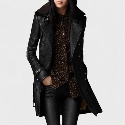 VELENOIR™║Cappotto elegante in pelle